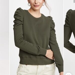 Rebecca Minkoff Janine Sweatshirt in Olive Green